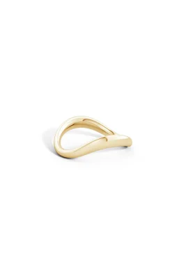 Shangri-La Brushstroke 14K Gold Stacking Ring