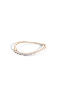Shangri-La Brushstroke 14K Gold and Diamond Half Bracelet