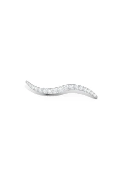 Shangri-La Brushstroke 14k Gold and Diamond Brooch