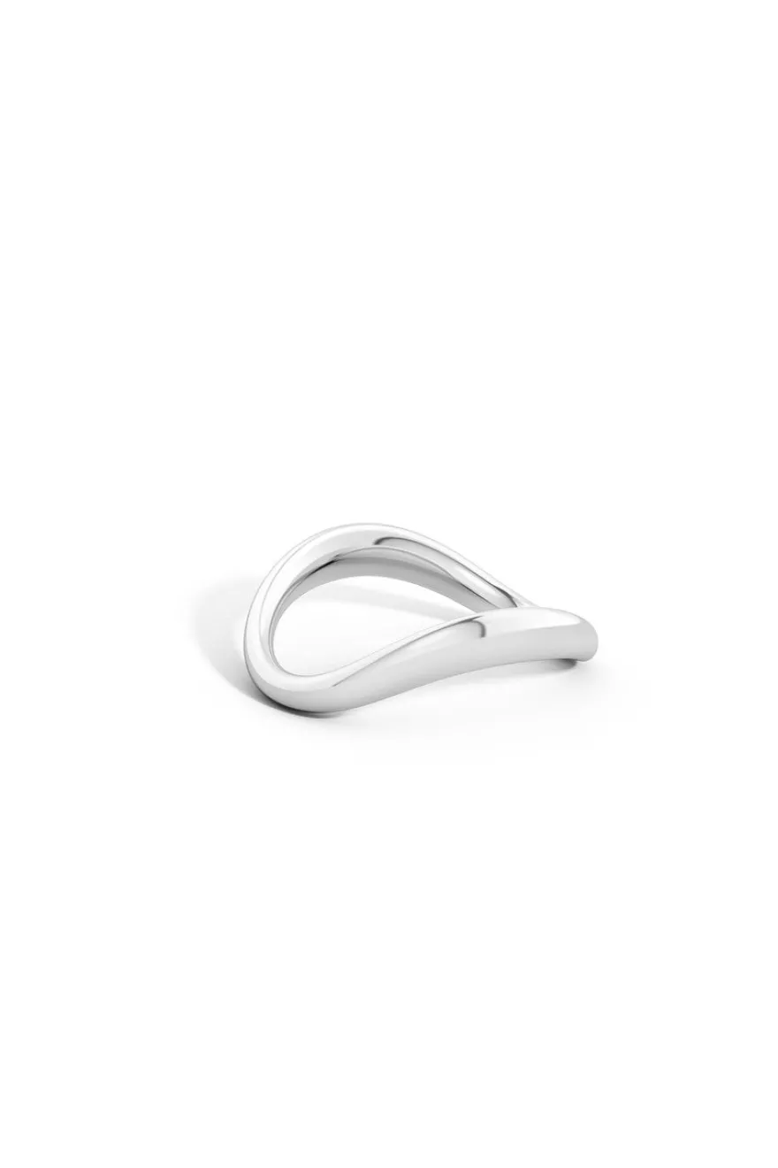 Shangri-La Brushstroke 14K Gold Stacking Ring