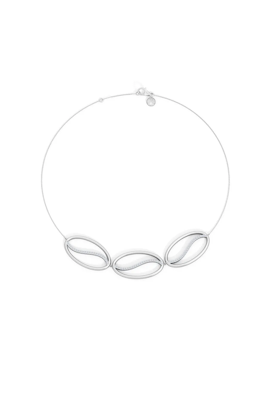Shangri-La Elliptical Yin-Yang 14K Gold and Diamond Trio Necklace