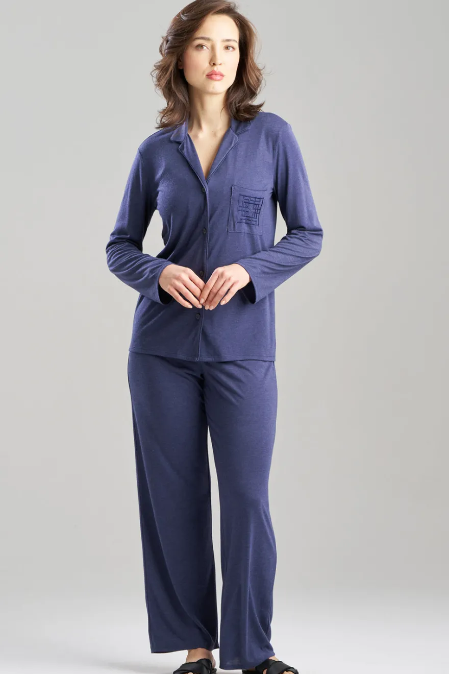 Shangri-La Embroidered TENCEL™ Notch PJ