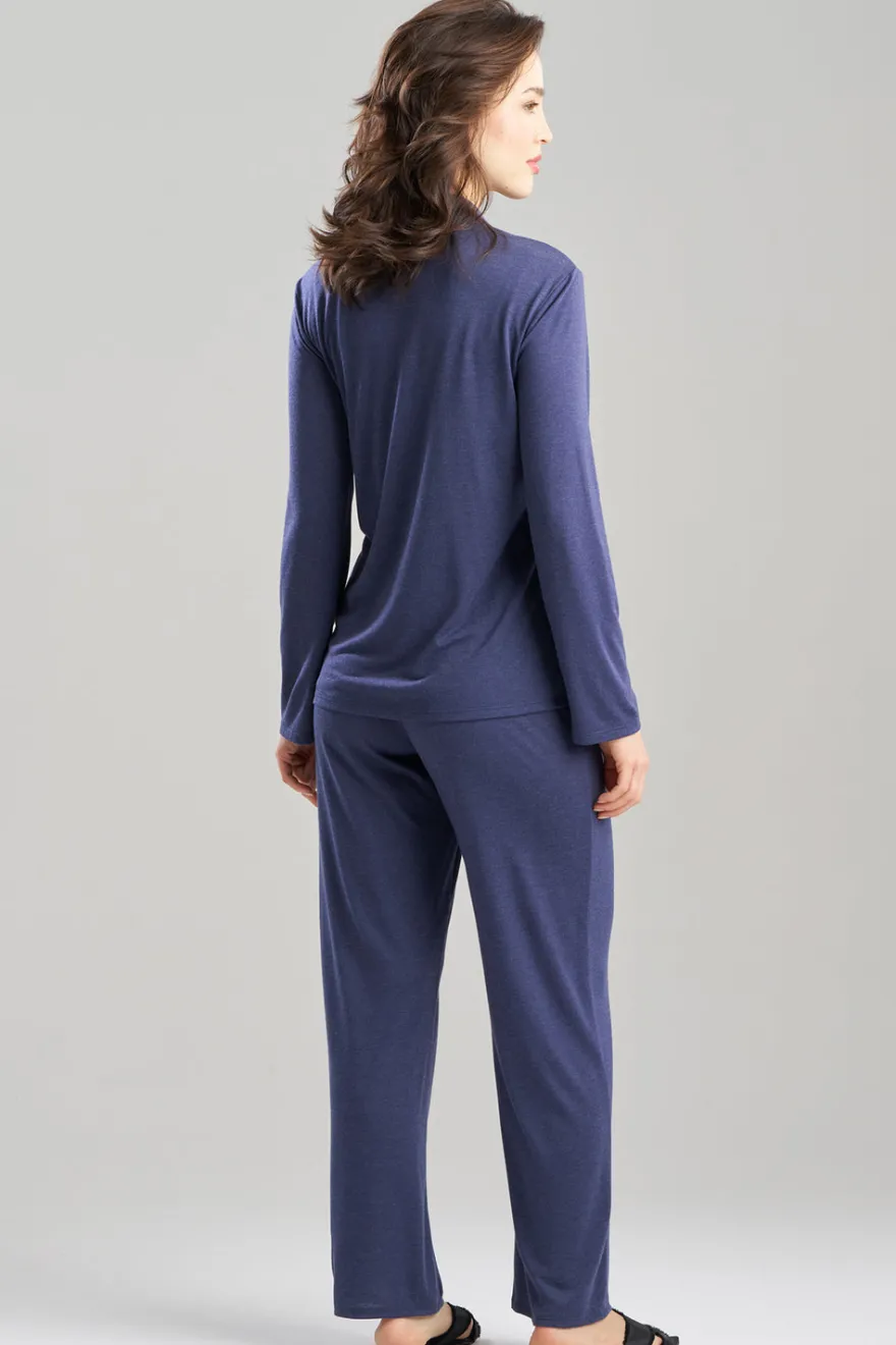 Shangri-La Embroidered TENCEL™ Notch PJ