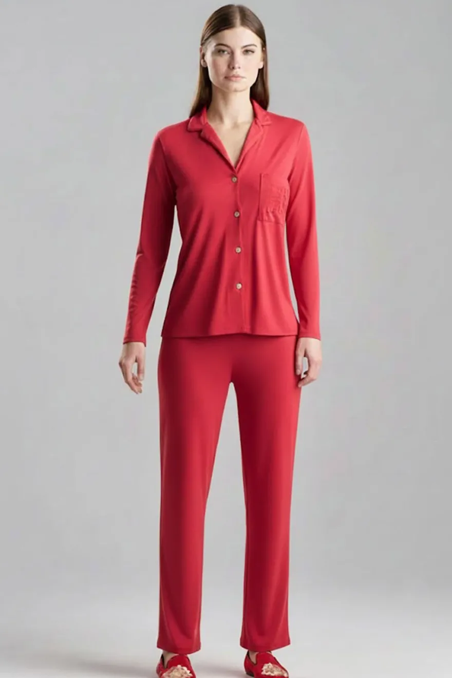 Shangri-La Embroidered TENCEL™ Notch PJ