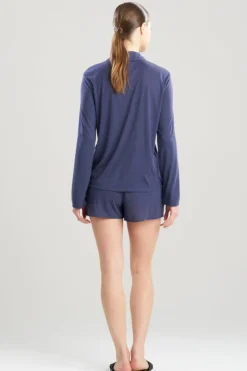 Shangri-La Embroidered TENCEL™ Notch Shorts PJ