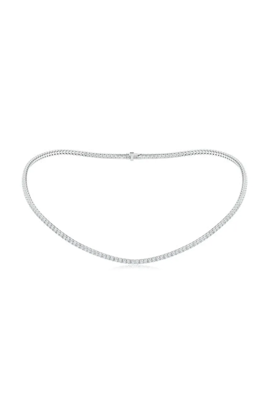 Shangri-La 14K Gold and Diamond Prong Set Tennis Necklace