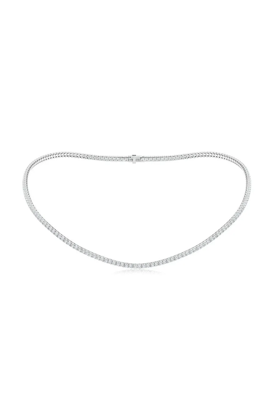 Shangri-La 14K Gold and Diamond Prong Set Tennis Necklace