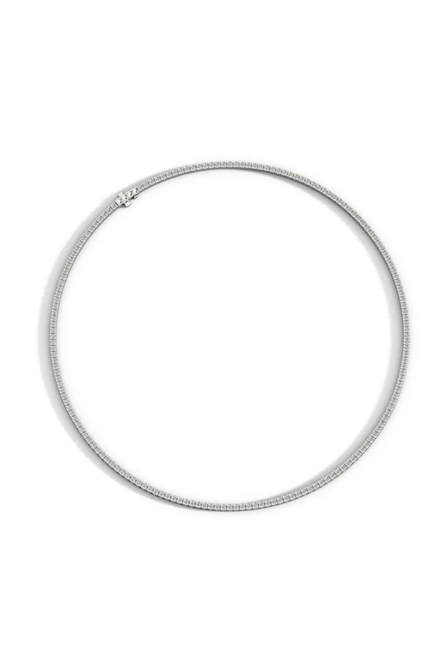 Shangri-La 14K Gold and Diamond Prong Set Tennis Necklace