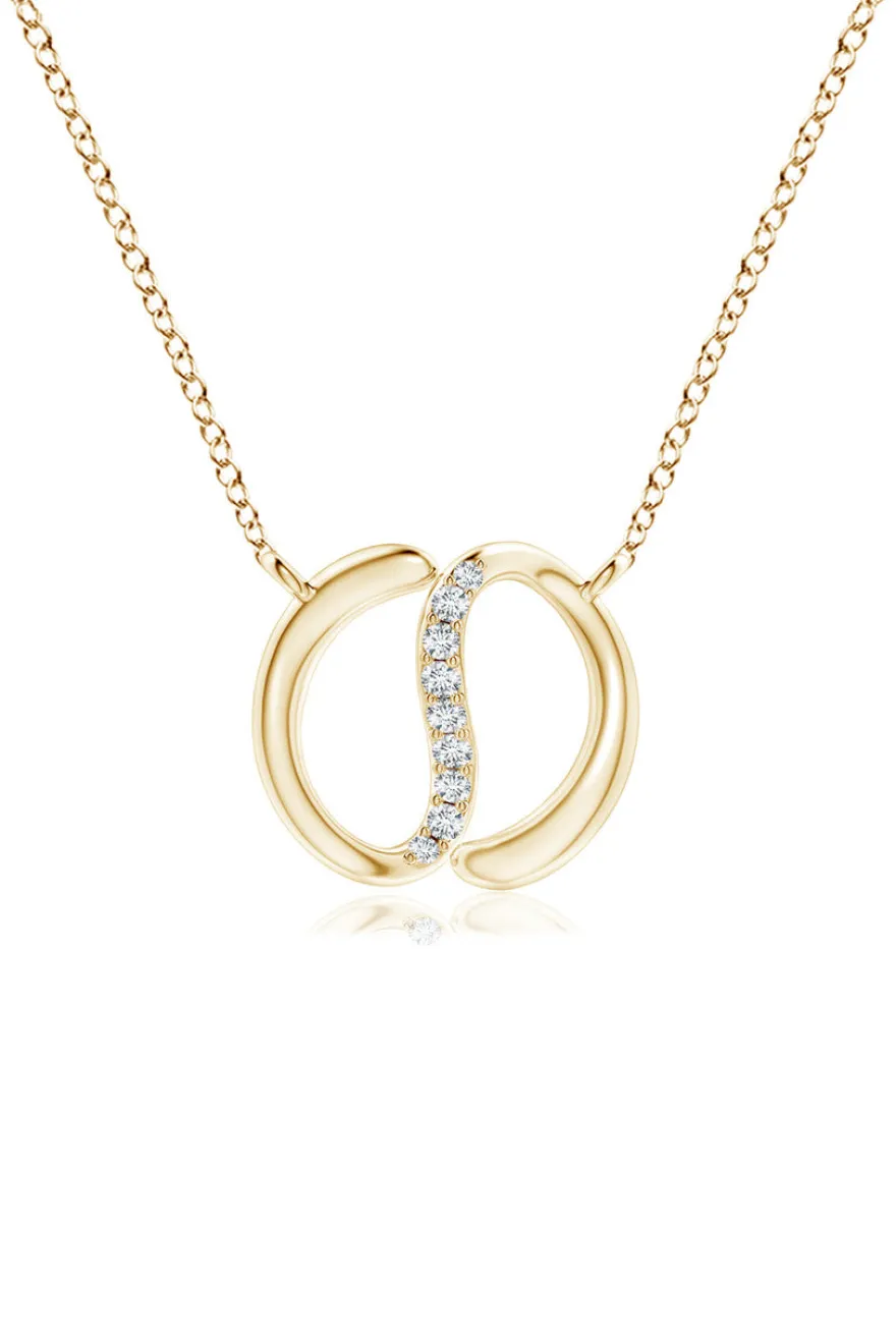 Shangri-La Yin-Yang 14K Gold and Diamond Chain Pendant Necklace