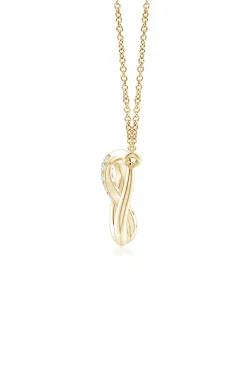 Shangri-La Yin-Yang 14K Gold and Diamond Chain Pendant Necklace