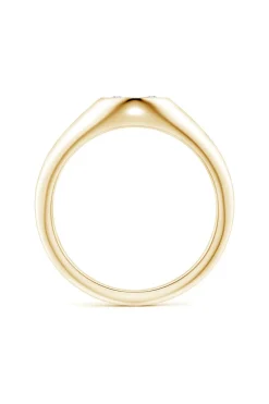 Shangri-La Yin-Yang 14K Gold and Diamond Signet Ring