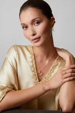 Shangri-La Yin-Yang 14K Gold and Diamond Bolo Bracelet