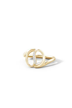 Shangri-La Yin-Yang 14K Gold and Diamond Bypass Ring