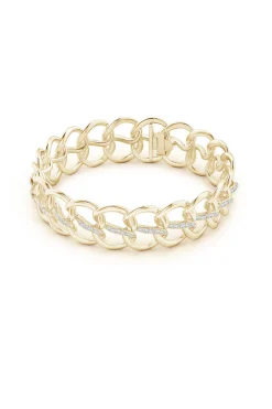Shangri-La Yin-Yang 14K Gold and Diamond Link Bracelet