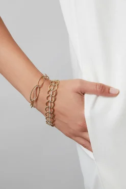 Shangri-La Yin-Yang 14K Gold and Diamond Link Bracelet