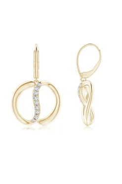 Shangri-La Yin-Yang 14K Gold and Diamond Dangle Earrings