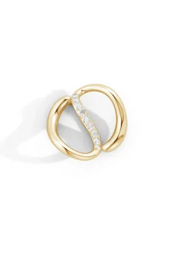 Shangri-La Yin-Yang 14K Gold and Diamond Brooch