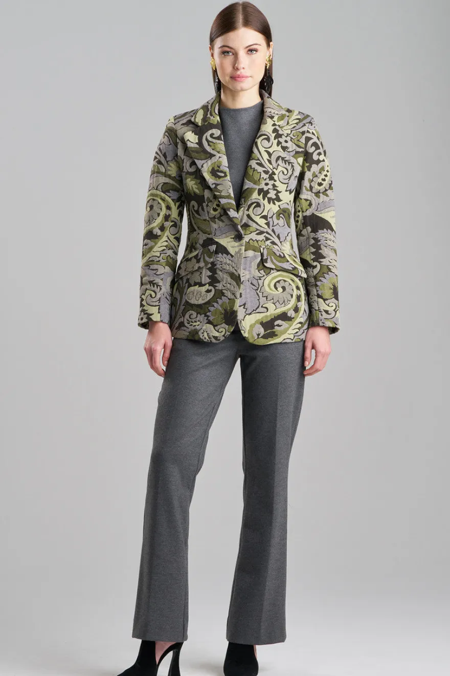 Shinrin Paisley Jacquard Notch Lapel Blazer