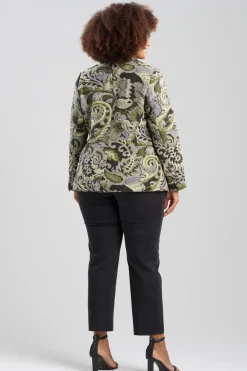 Shinrin Paisley Jacquard Notch Lapel Blazer