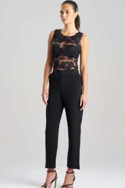 Silk Crepe Tapered Pants
