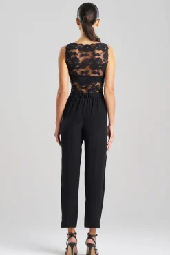 Silk Crepe Tapered Pants