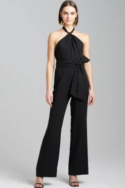 Solid Crepe Halter Jumpsuit