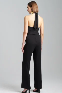 Solid Crepe Halter Jumpsuit