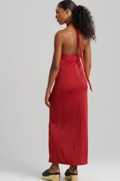 Solid Jersey Halter Dress