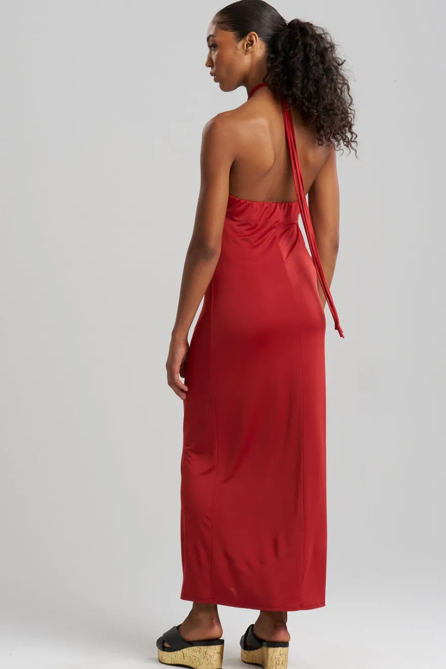 Solid Jersey Halter Dress