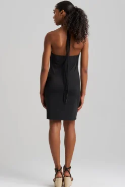 Solid Jersey Mini Halter Dress
