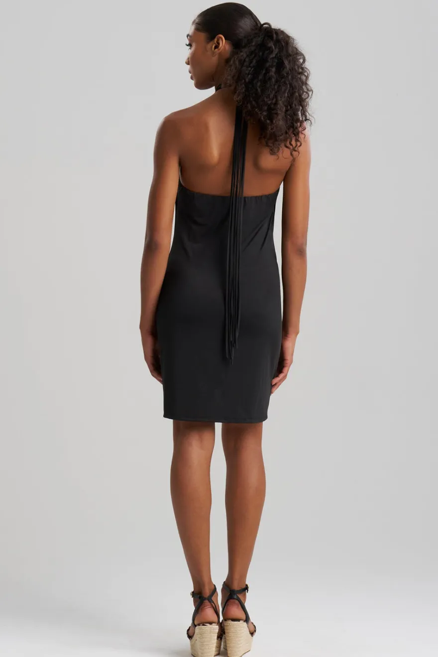 Solid Jersey Mini Halter Dress