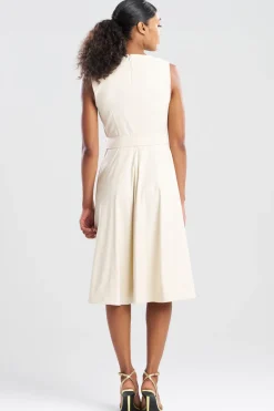 Solid Lightweight Woven Embellished Fit & Flare Dress