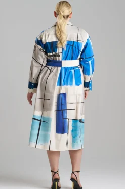 Sorairo Printed Cotton Poplin Oversized Shirtdress