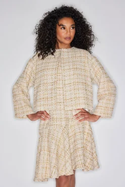 Sparkle Tweed Cropped Jacket
