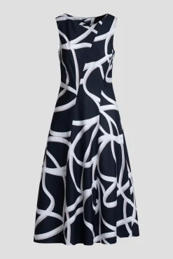 Spiral Cotton Taffeta Asymmetric Seam Dress