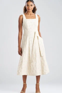 Spiral Embroidery Square Tank Dress