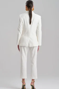 Stretch Basketweave Cotton Slit Cuffed Jacket