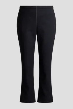 Stretch Basketweave Cotton Capri Pants