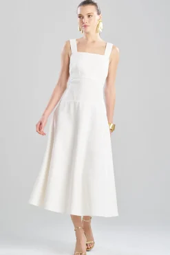 Stretch Basketweave Cotton Sundress