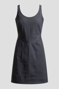 Stretch Basketweave Cotton Mini Dress