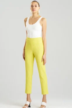 Stretch Texture Jacquard Ankle Pants