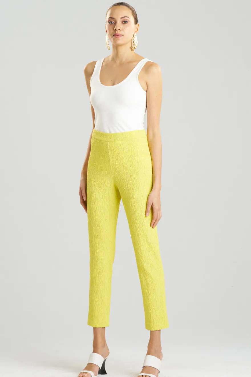 Stretch Texture Jacquard Ankle Pants