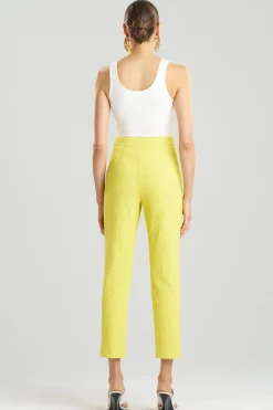 Stretch Texture Jacquard Ankle Pants