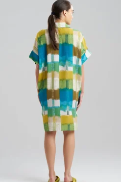 Sunset Crinkle Dolman Shirtdress