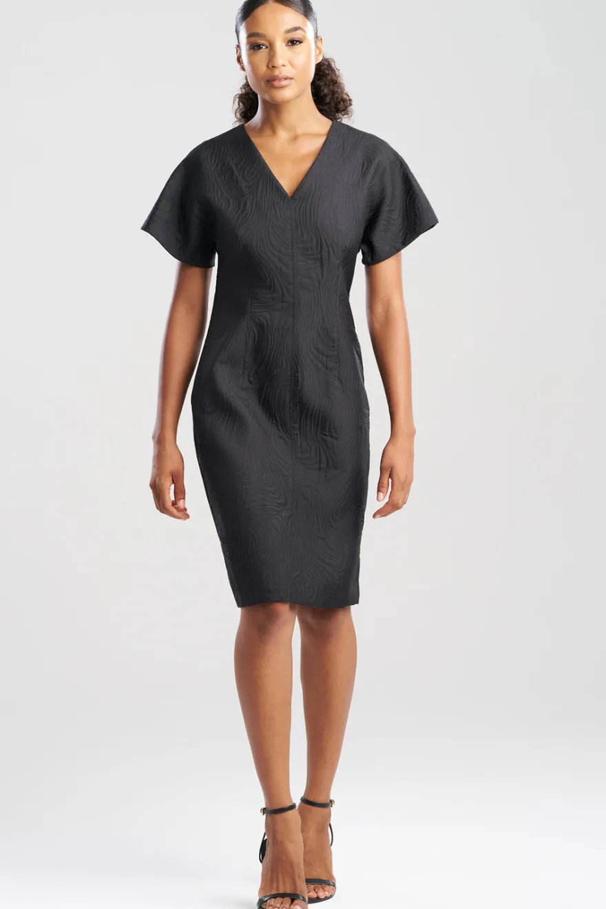 Swirl Jacquard Dolman Sleeve Dress