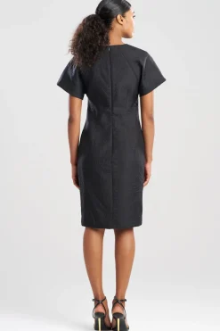Swirl Jacquard Dolman Sleeve Dress