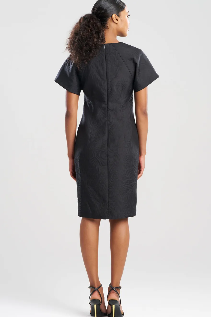 Swirl Jacquard Dolman Sleeve Dress