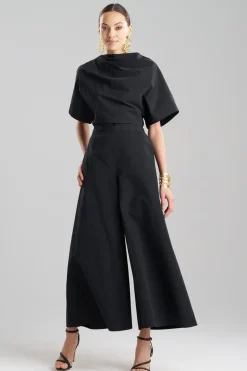 Taffeta Palazzo Pull On Pants