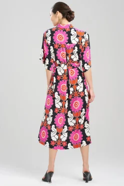 Talitha Crepe A-Line Belted Shirtdress