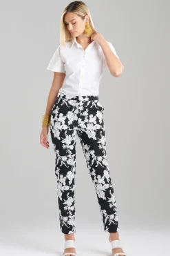 Tangier Embroidered Cotton Tapered Pants